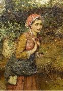 Charles M Russell The fern gatherer oil painting on canvas